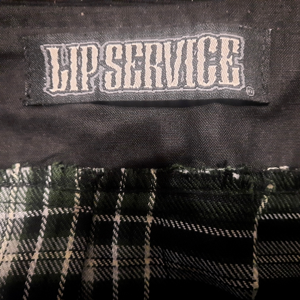 Vintage Y2K Lip Service Plaid Pleated Mini Skirt | Made in USA | Size Medium - Picture 14 of 16